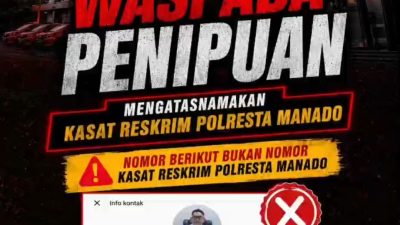 Polresta Manado Ingatkan Warga Waspadai Penipuan Catut Nama Kasat Reskrim