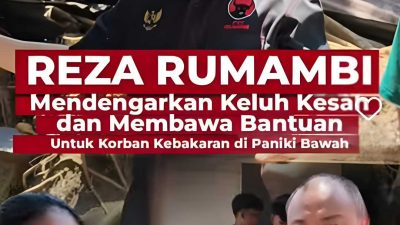 Reza Rumambi Turun Langsung Bantu Korban Kebakaran di Paniki Bawah