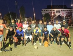 Jelang Powarnas, Tim Sepak Bola PWI Manado Uji Kekuatan Lawan Jurnalis Polda Sulut