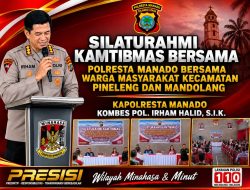 Silaturahmi Kantibmas Kapolresta Manado Bersama Warga Masyarakat Kecamatan Pineleng Dan Mandolang