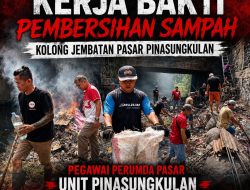 Gebrakan Perumda Unit Pasar Pinasungkulan Menangani Sampah Kolong Jembatan Karombasan