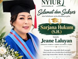 Jeane Laluyan Raih Gelar Sarjana Hukum, Pimpinan dan Kru NyiurMedia.id Sampaikan Apresiasi